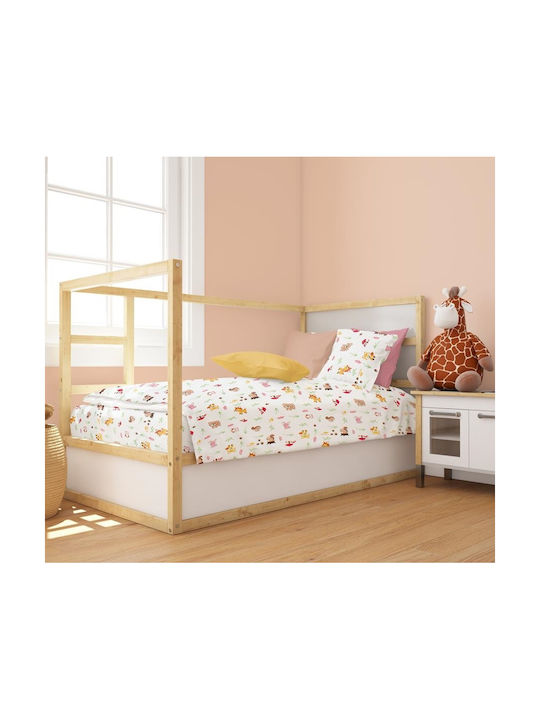 Dimcol Bebe Baby Sheets Set Crib Cotton Multicolored 120x160cm 3pcs