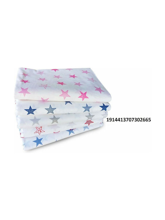 Dimcol Star Baby Bettlaken Für Wiege Baumwolle Rot 80x110cm