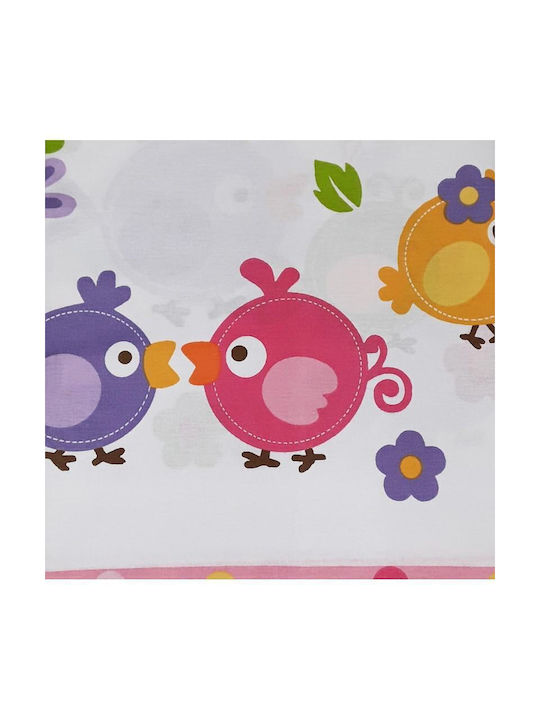 Beboulino Lovely Birds Ροζ 105x170εκ.