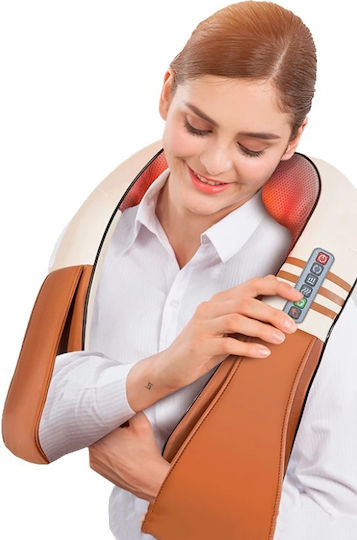 Dispozitiv de masaj Shiatsu pentru gât, talie, spate & picioare cu căldură infraroșie
