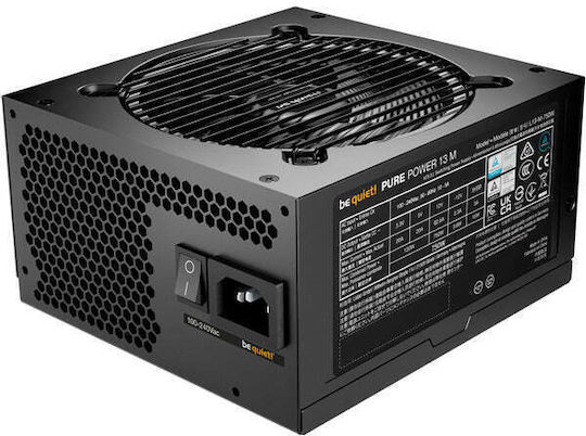 Be Quiet Pure Power 13 M 750W Black Computer Power Supply Full Modular 80 Plus Gold