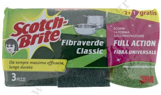 Scotch Brite Kitchen Sponge for Dishes Multicolour Classic 3pcs