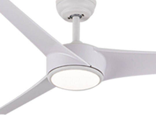 Primo PRCF-80674 Deckenventilator 132cm mit Leuchte Weiß