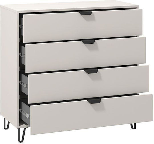Comoda pentru Dormitor Ucca 4f cu 4 sertare Cashmere 93x40x90buc