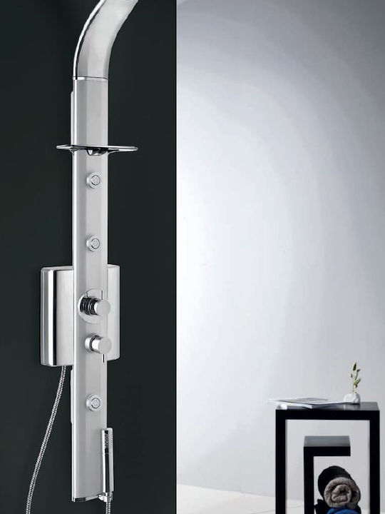 Dolce Vita Duschsäule mit Armatur Silber
