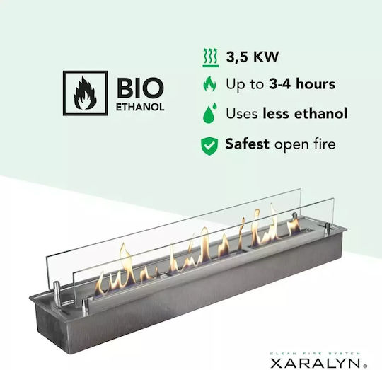 Xaralyn Burner Xl Под Биоетанолова камина Вътрешно / Външно пространство Сив 80x82x15.7см