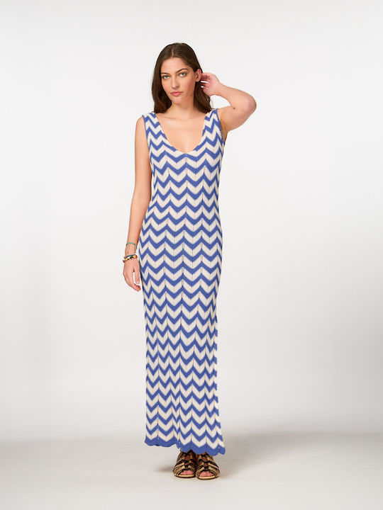 Achilleas Accessories Women's Maxi Caftan Beachwear Blue
