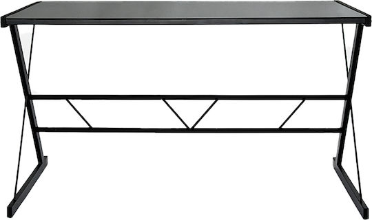 Schreibtisch Glass New 130x65x74cm Schwarz