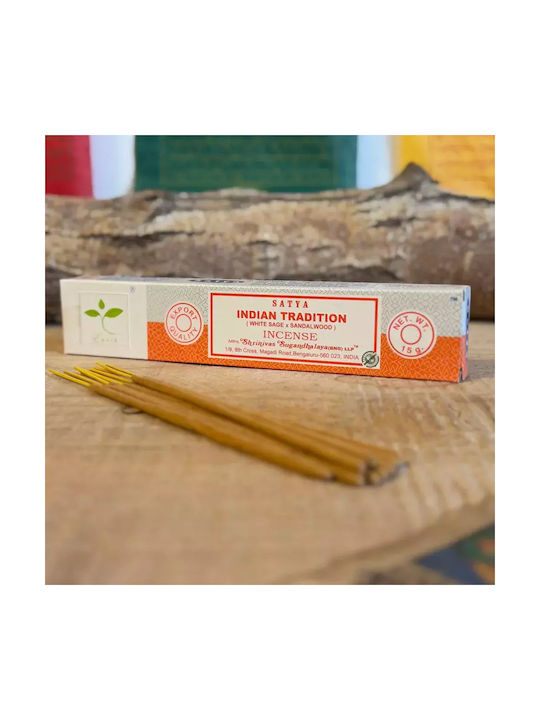 Earth Satya Indian Tradition Incense Sticks Φασκόμηλο & Σανταλόξυλο