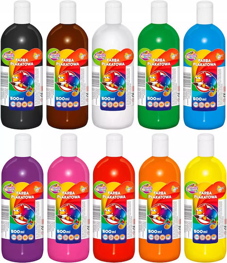 Tempera Farben Mehrfarbig in Flasche 500ml 6Stück
