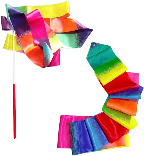 Lean Toys Rhythmic Gymnastics Ribbon 2.05m Multicolour