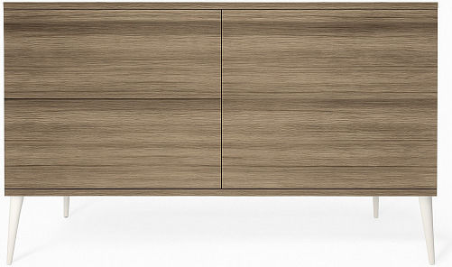 Mafos 230-220vb100wh Metallic White Matte Furniture Leg