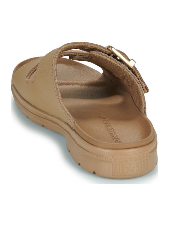 Women's Flat Sandals Flatforms in Brown Color