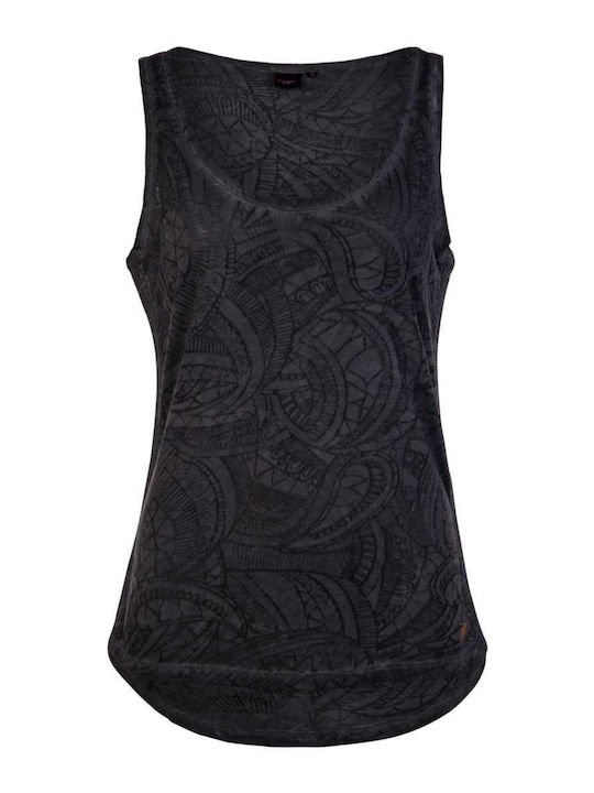 Women's Summer Blouse Cotton Sleeveless Black