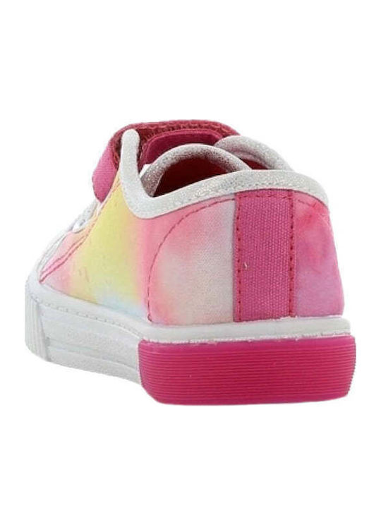 Παιδικά Sneakers Ανατομικά με Σκρατς & Φωτάκια Λιλά