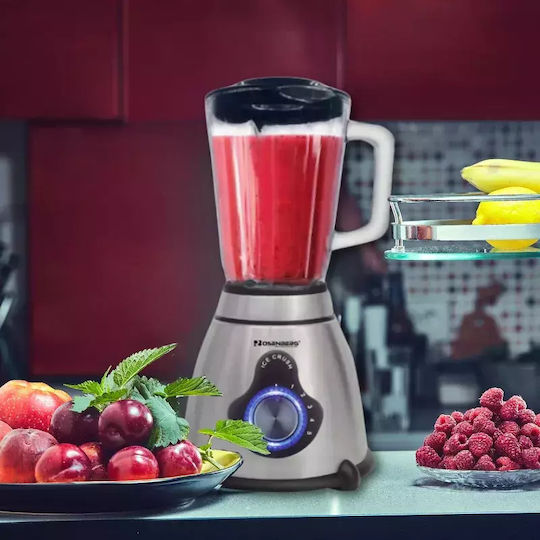 Rosenberg Μπλέντερ με Πλαστική Κανάτα 1.5 lt 800W Inox