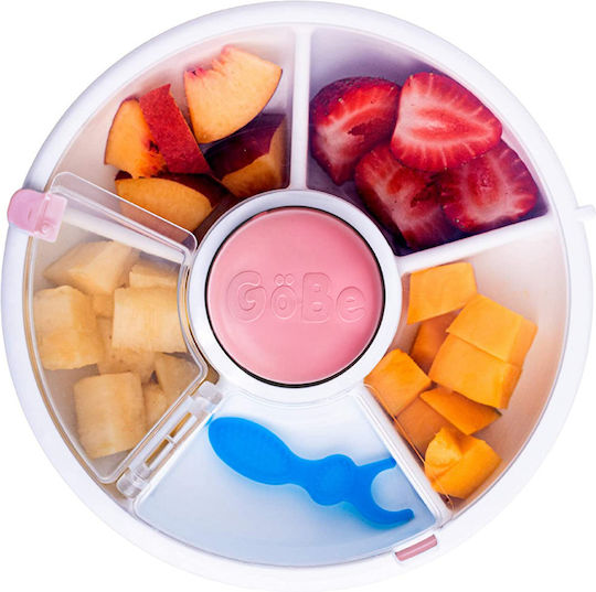 GoBe Kinderteller Snack Spinner aus Plastik Rosa