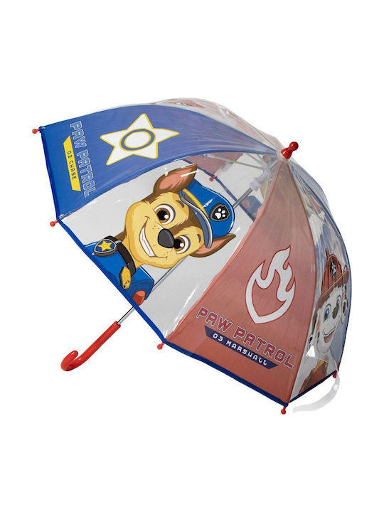 Paw Patrol Детска чадър Извита дръжка Син с диаметър 71см.