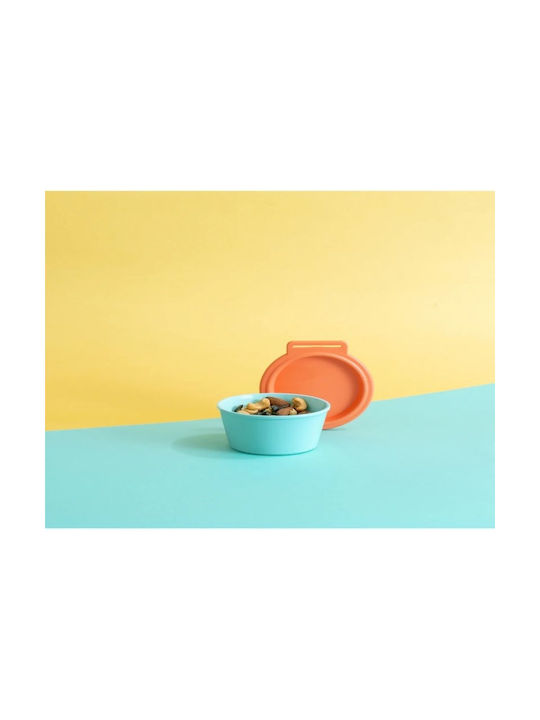 Green Vase Cereals with Lid Glass Blue 250ml