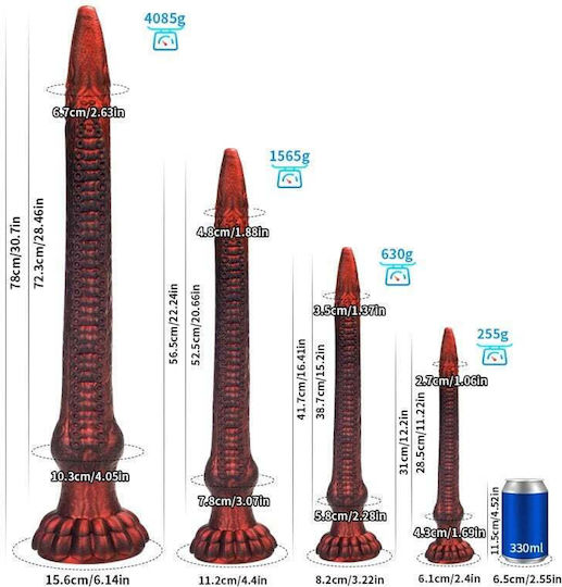 Kinksters Πρωκτικό Dildo XLarge Κόκκινο