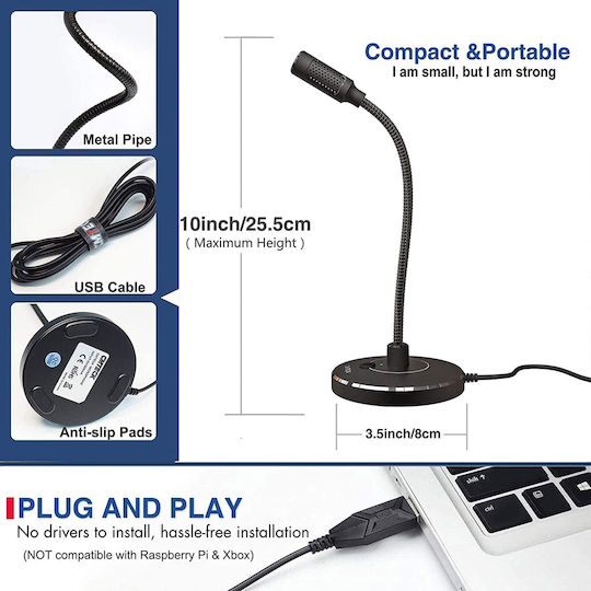 Cmteck G009 Mikrofon USB Tischplatte