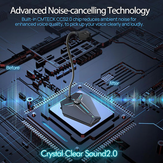 Cmteck G006Plus Μικρόφωνο USB Επιτραπέζιο