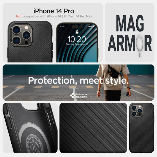 Spigen Mag Armor Back Cover Silicon Negru (iPhone 16 Pro Max)