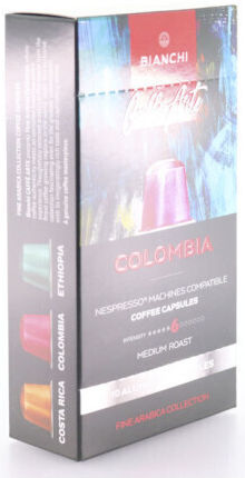 Bianchi Coffee Capsule Espresso Colombia Compatibile cu Mașina Nespresso 10capace