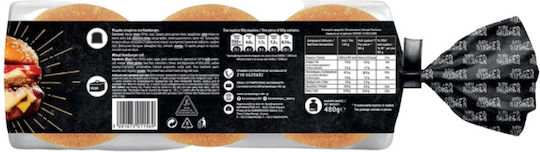 Καραμολέγκος Ψωμί για Burger Σιταριού 480gr 6τμχ