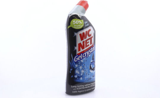 Wc Net Crystal Gel Καθαρισμού Λεκάνης με Άρωμα Blue Fresh 750ml