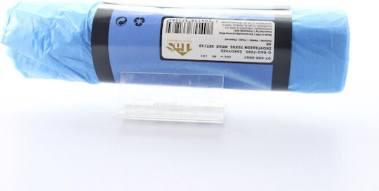 TnS Trash Bags with Drawstring 70x95cm 10pcs Blue