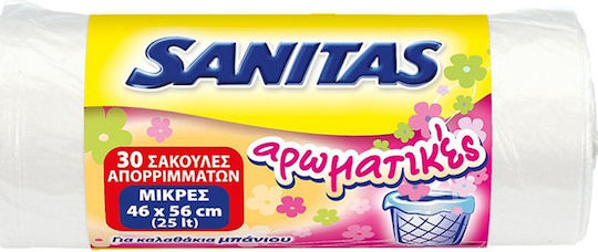 Sanitas Αρωματικές Σακούλες Απορριμάτων Χωρητικότητας 25lt 46x56cm 30τμχ Διάφανες