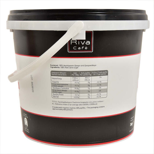Riva Café Καστανή Ζάχαρη Κρυσταλλική 3000gr