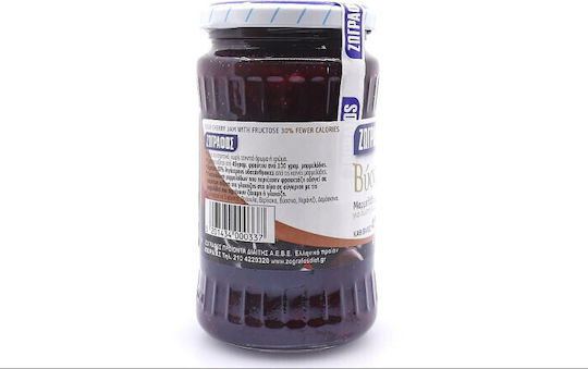 Zografos Jam With Fructose Sour Cherry No Sugar Added 415gr
