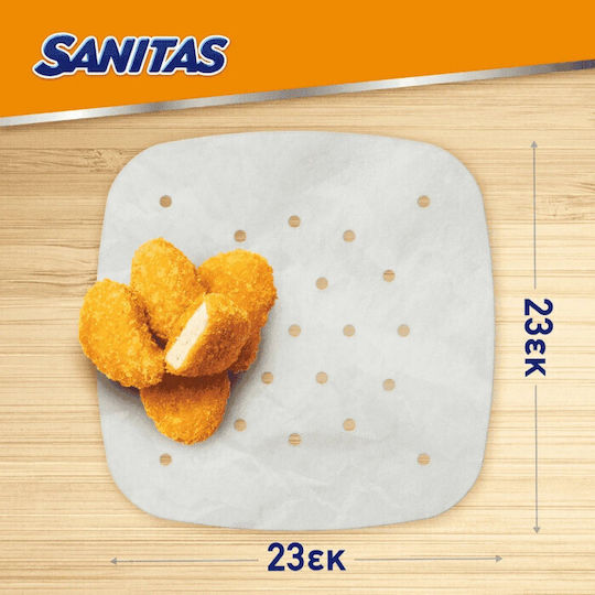 Sanitas Non-stick Papers for Air Fryer 23x23cm 25 Pieces