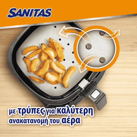 Sanitas Non-stick Papers for Air Fryer 23x23cm 25 Pieces