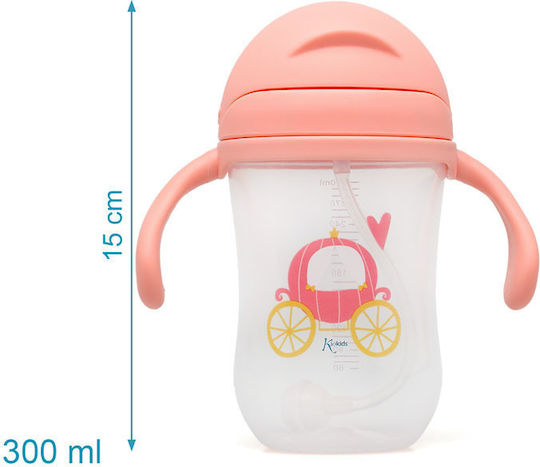 Kiokids Princess Baby Sippy Cup Plastic with Handles Multicolour for 6m+ 300ml
