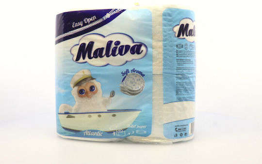 Zebra Maliva Atlantic Toilet Paper 4 Rolls 3 Ply