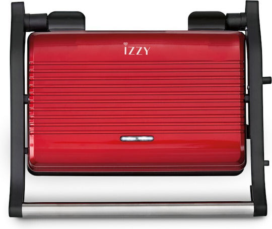 Izzy Vintage Panini IZ-2025 Τοστιέρα για 2 Τοστ 1000W Κόκκινη
