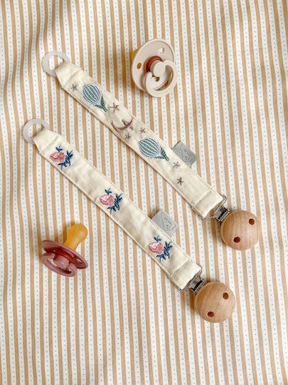 Cam Cam Copenhagen Pacifiers Accessories Ribbon Dreamland from Fabric Beige