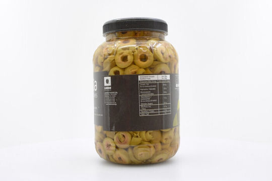 Ladas Pitless Sliced Green Olives Red 1000gr