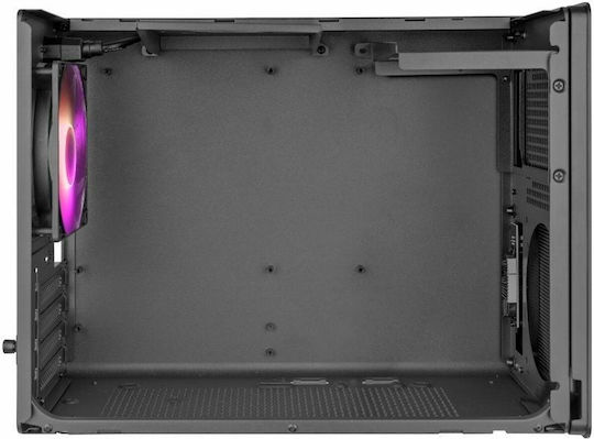 Mars Gaming MC-XPS Gaming Mini Tower Computer Case with Side Window and RGB Lighting Black