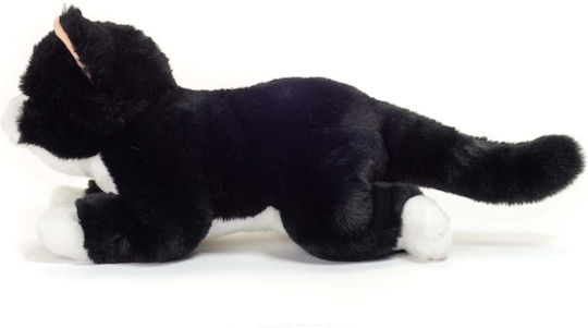 Hermann Teddy Плюшено Cat Котенце Standing Черен/Бял 20 см.