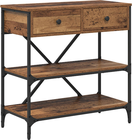Wooden Console Table Brown L75xW34.5xH75cm Wooden Console Table Brown L75xW34.5xH75cm