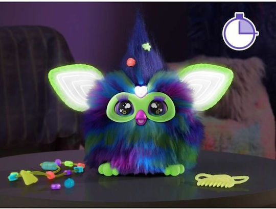 Hasbro Jucărie De Plus Furby Cu Sunet Galaxy Care Strălucește În Întuneric Pentru 6+ Ani 15 Cm