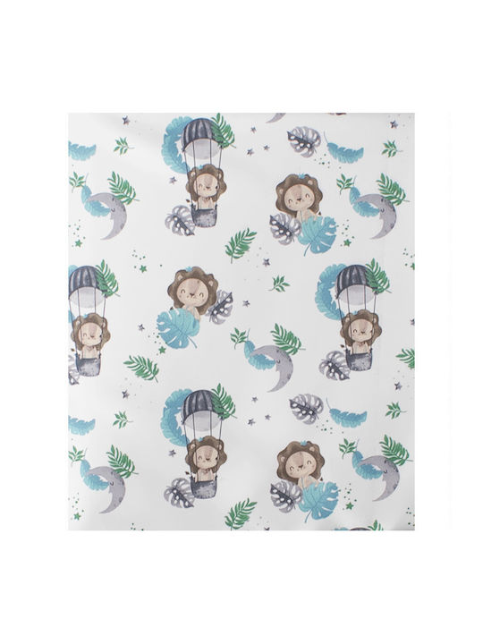 Dimcol Lion Cotton Changing Pad Sky Blue Light Blue 80x80cm.