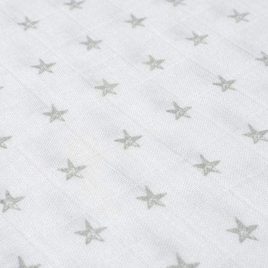 Interbaby Прегръщаща Пелена от Муселин White, Grey Бял 120x120см.
