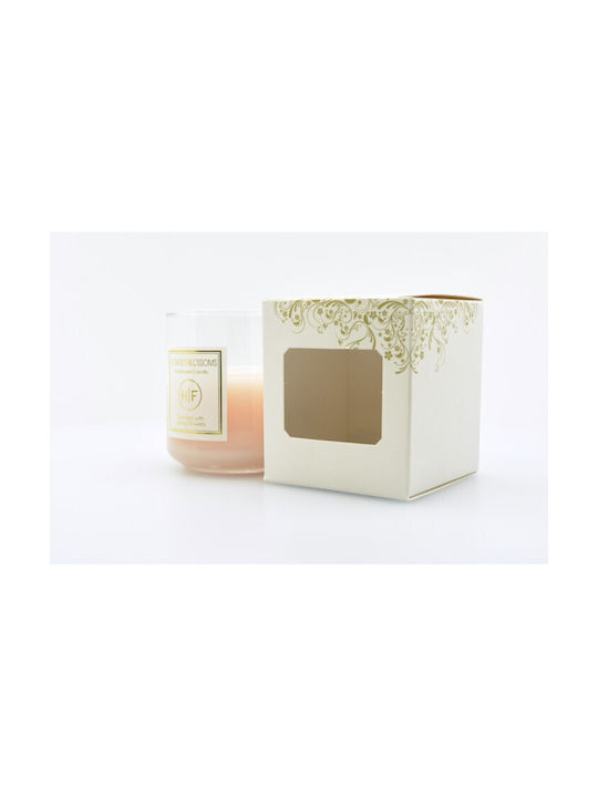 HF Scented Candle Jar with Scent Spring Flowers Spring Flowers Pink 140gr 1pcs