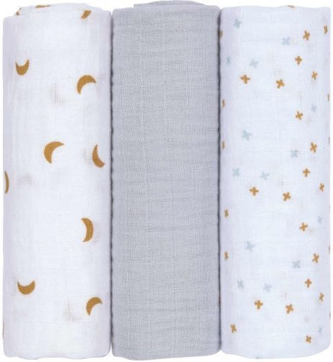 Laessig Swaddle Blanket Multicolor 85x85εκ. 3buc