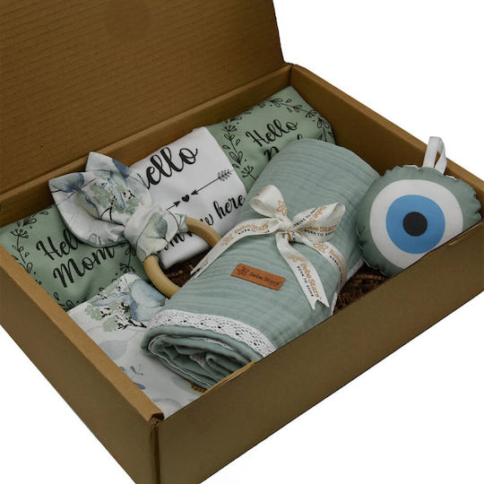 Bebe Stars Geschenkset für Babys Nature Natur für 0-3 Monate 7Stück